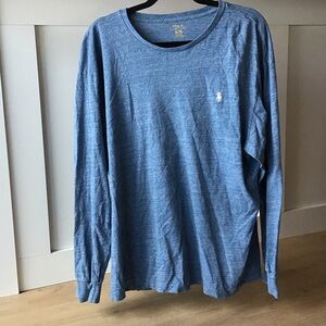 Polo by Ralph Lauren Heather Blue XL Long Sleeve Tee